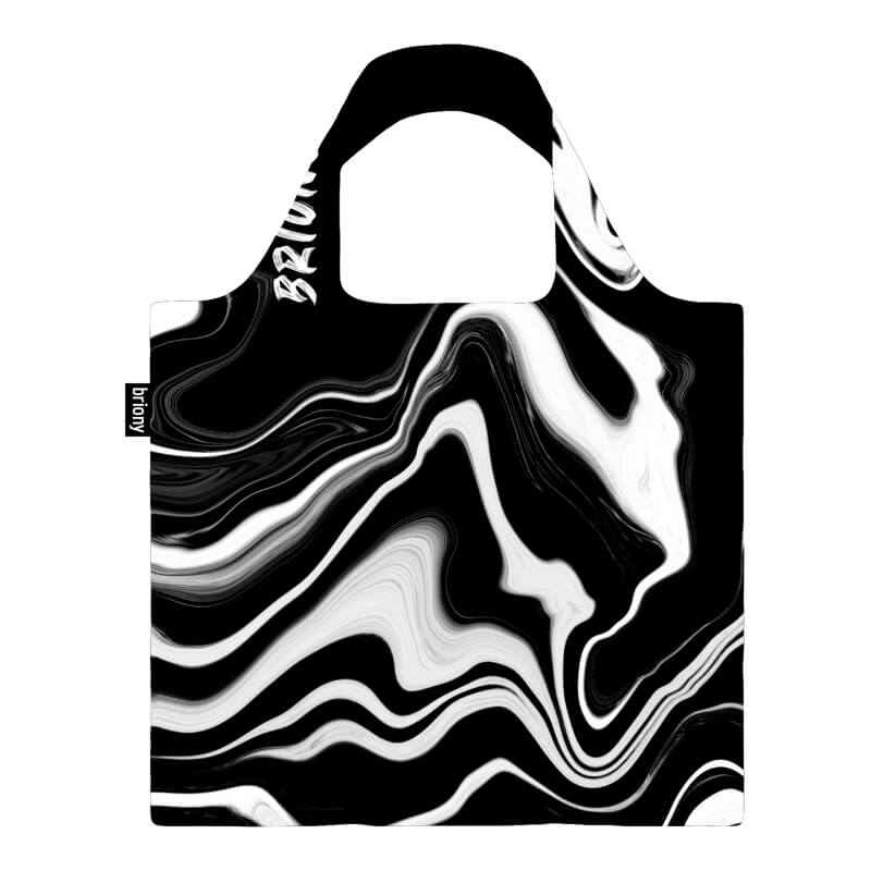 Black Marble Shopping Bag
