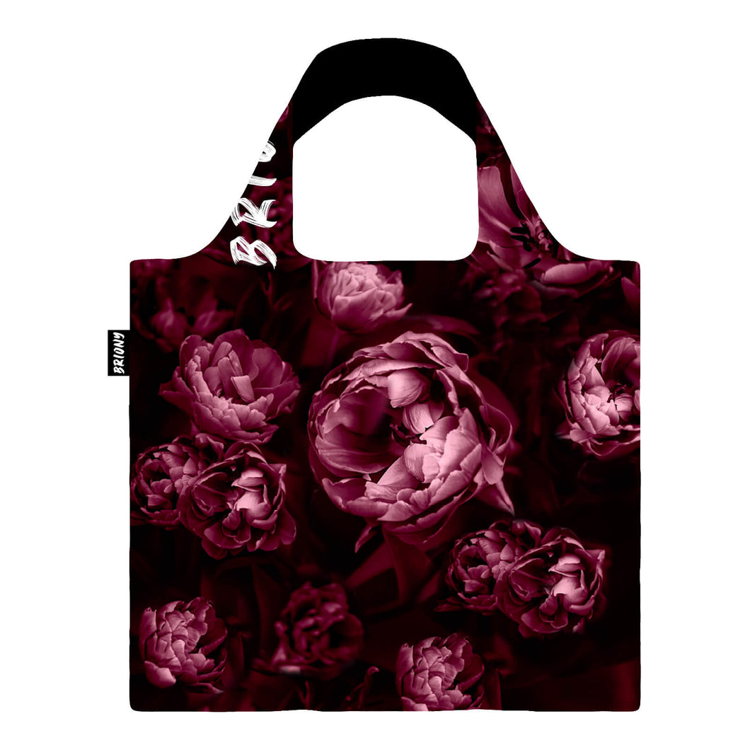 Dark Blooming Flowers Shopping Bag